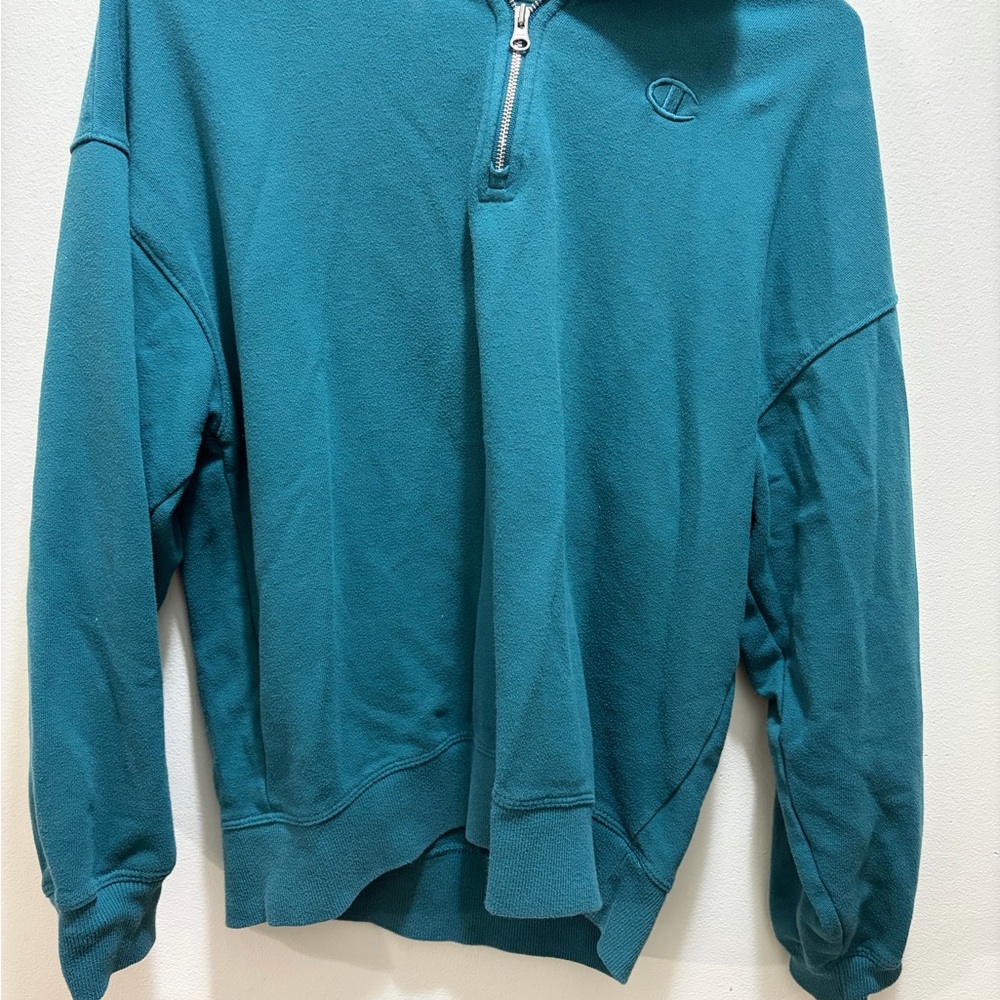 Champion woman Zip-Up Teal Sweater - Picture 1 of 5